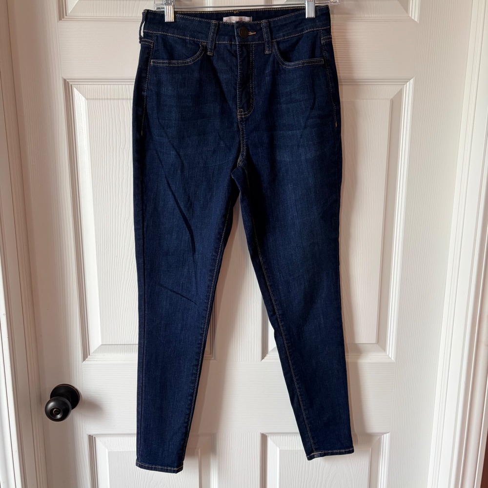 SO High Rise Curvy Jegging Dark Indigo Wash Skinny Jeans Size 7/28W